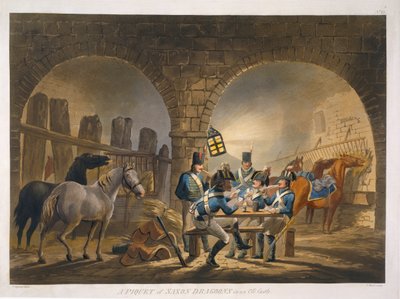 A Piquet of Saxon Dragoons in an Old Castle, from 